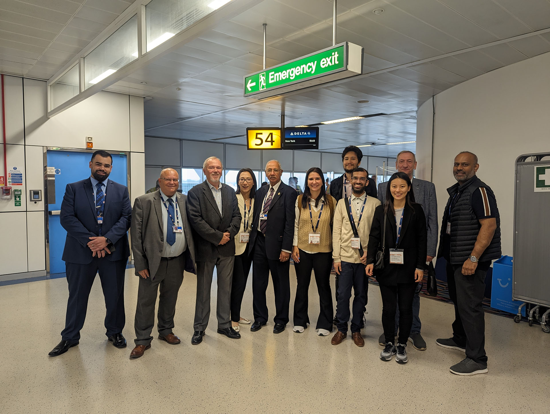 The ICTS Systems Europe team at Gatwick Airport visiting Delta Airlines