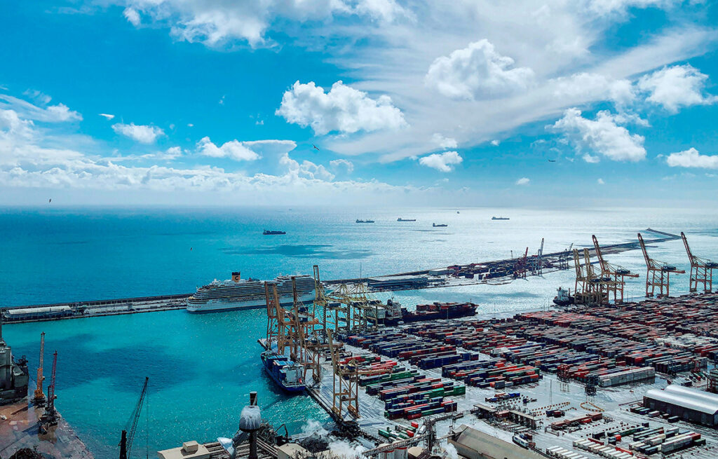 An image of a maritime port