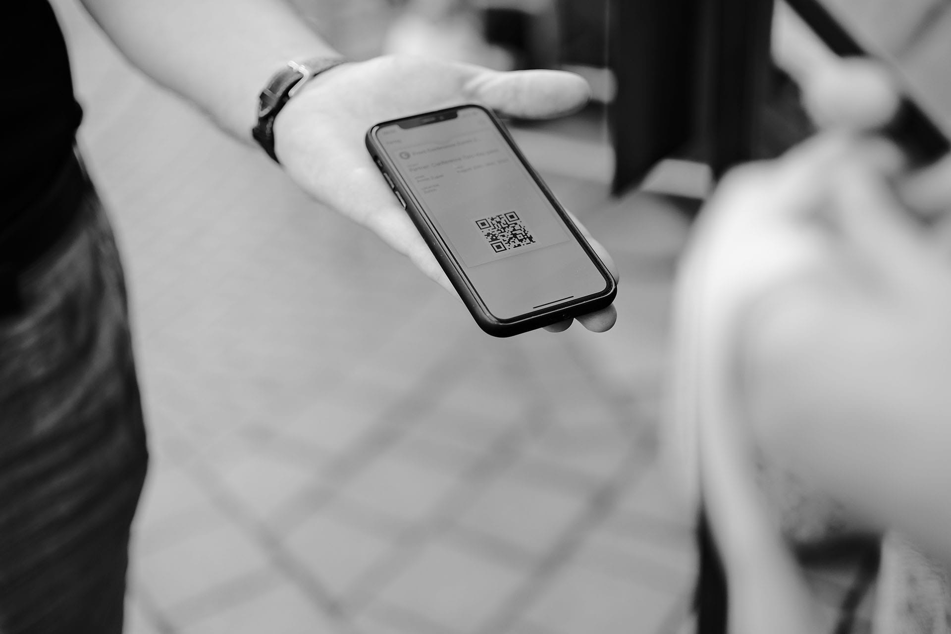 An image of a train ticket on a mobile phone