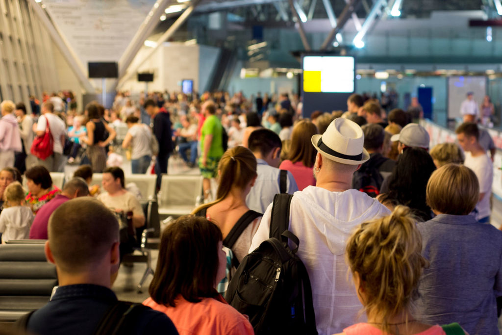 An image of a crowded airport